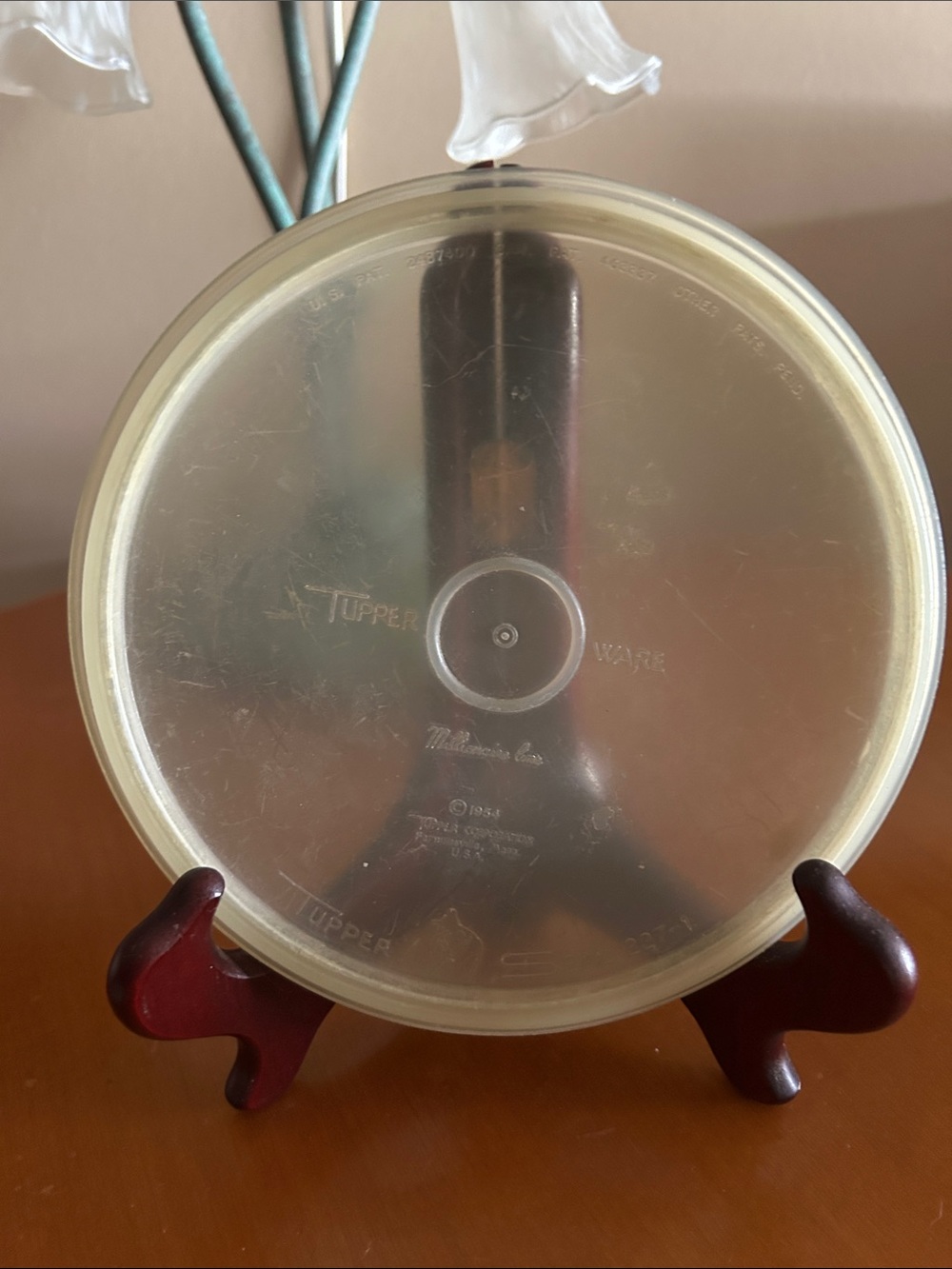 Vintage Tupperware Transparent Round Storage Lid